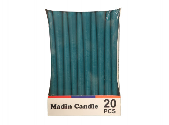 Candle WOC LONG BLUE 20 PCS 