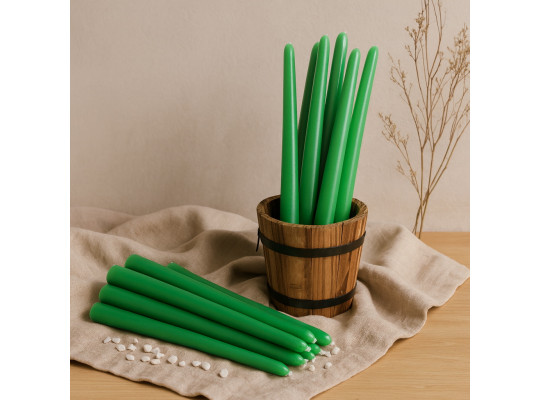Candle WOC LONG GREEN 20 PCS 