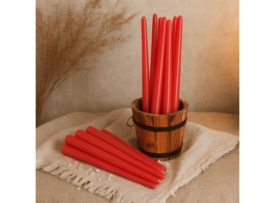 Candle WOC LONG RED 20 PCS 