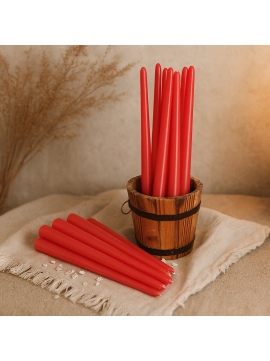 Свеча WOC LONG RED 20 PCS 