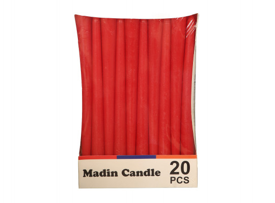 Свеча WOC LONG RED 20 PCS 