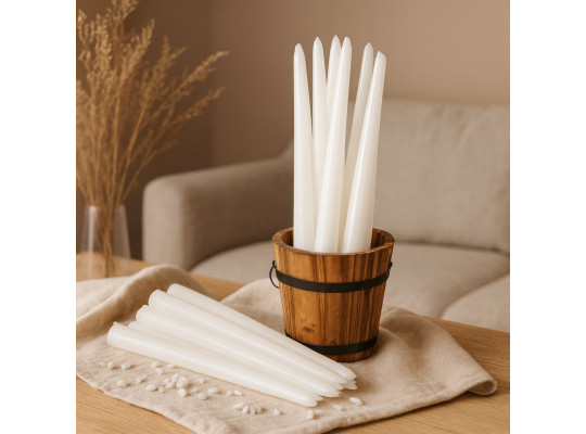Candle WOC LONG WHITE 20 PCS 