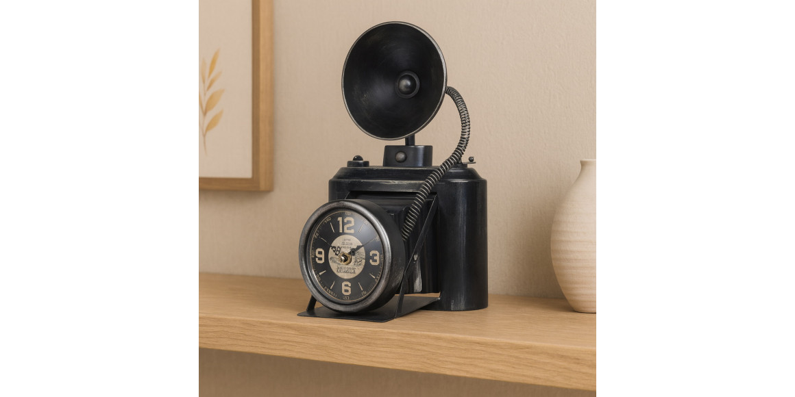 Table clock KOOPMAN METAL PHOTO CAMERA (C37901140)