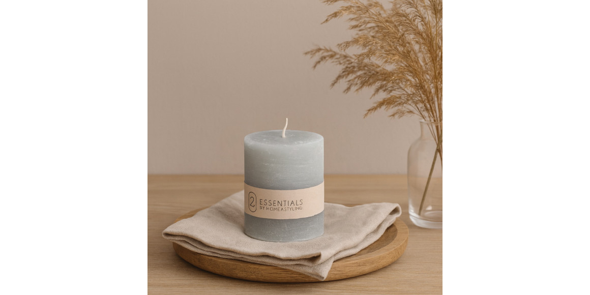 Մոմ KOOPMAN PILLAR 4X5CM LIGHT GREY (250399) (420007080)