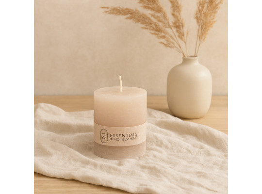 Candle KOOPMAN PILLAR 4X5CM LIGHT PINK (251020) (420007710)