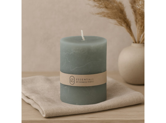 Candle KOOPMAN PILLAR 6X8CM GREY (420007090)