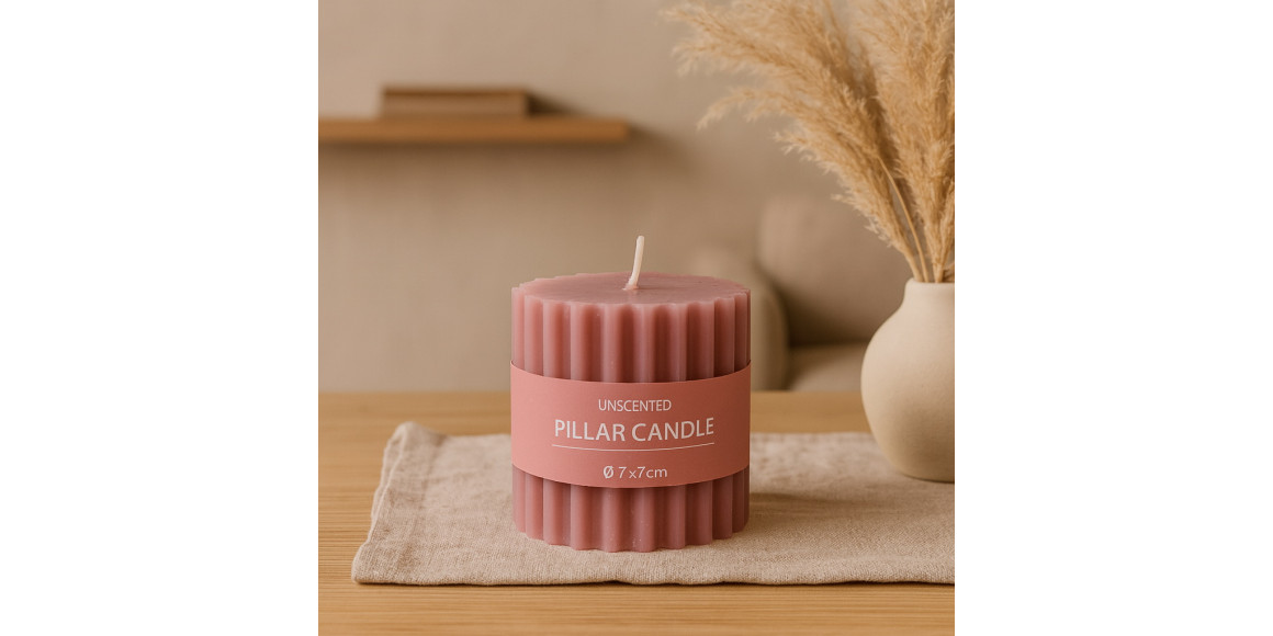 Candle KOOPMAN PILLAR CANDLE 70MM 4ASS (161183) (ACC360200)