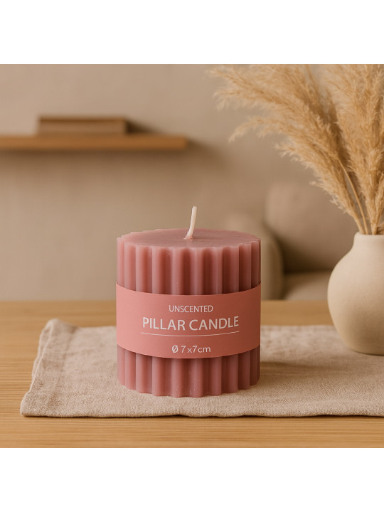 Свеча KOOPMAN PILLAR CANDLE 70MM 4ASS (161183) (ACC360200)