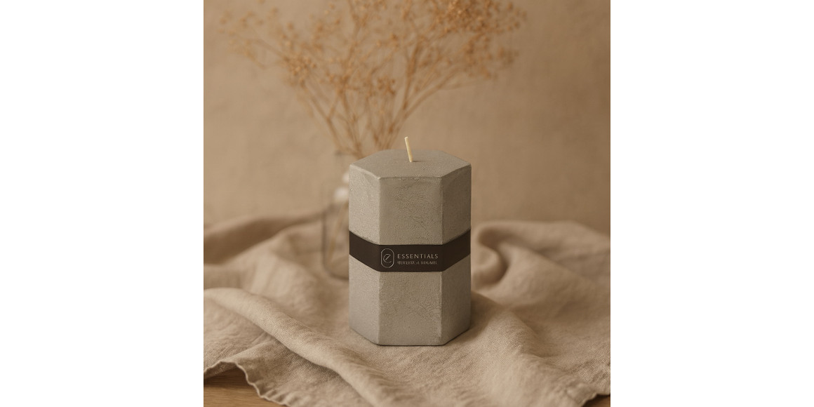 Candle KOOPMAN PILLAR HEXAGON 7X10CM 3 (068239) (420213430)