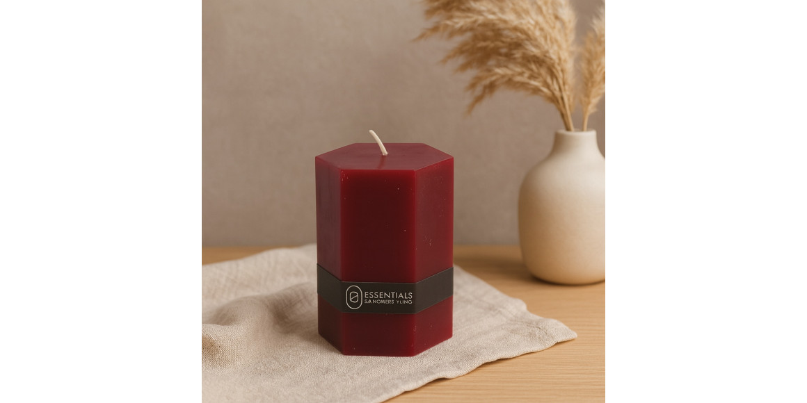 Candle KOOPMAN PILLAR HEXAGON 7X14CM 3 (068482) (420213470)