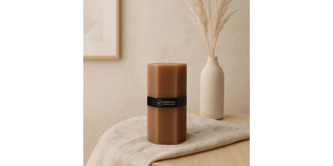 Candle KOOPMAN PILLAR HEXAGON 7X14CM 3 (068536) (420213480)