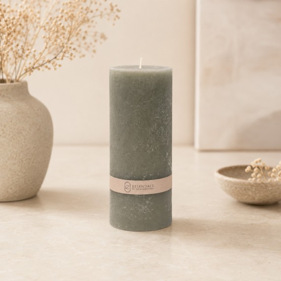 Candle KOOPMAN PILLAR 7X17CM MID GREY (420007120)