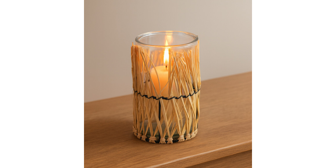 Մոմակալ KOOPMAN RAFFIA DIA 12X15 (HZ1954040)