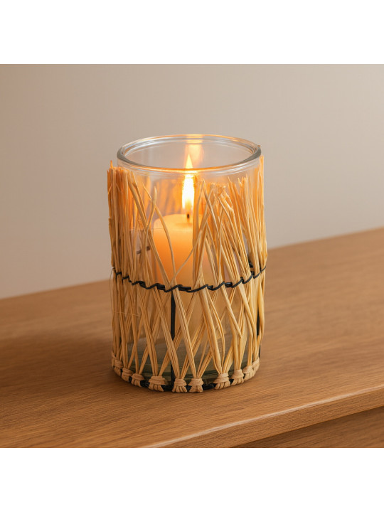 Մոմակալ KOOPMAN RAFFIA DIA 12X15 (HZ1954040)