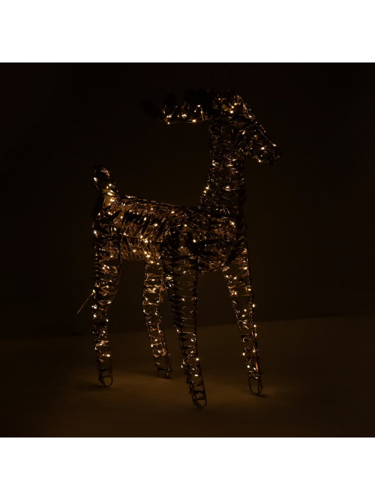 Ամանորյա դեկորատիվ առարկաներ KOOPMAN REINDEER 60CM GOLD MICRO LED (066150) (AMZ112240)