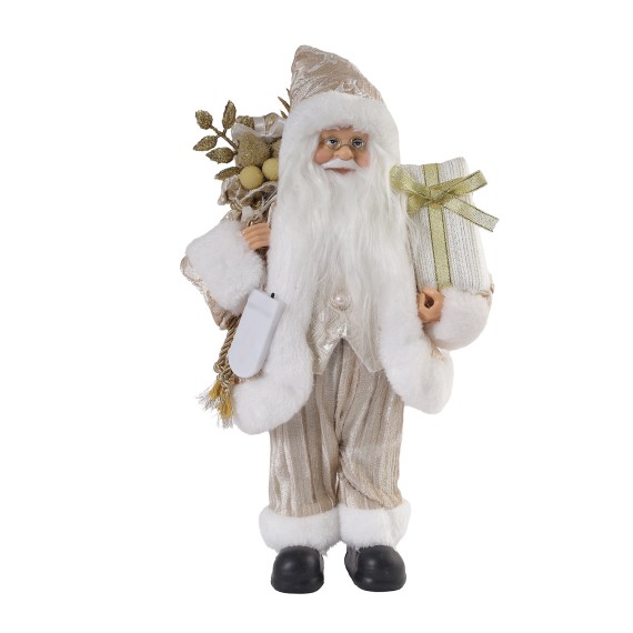 N/y decorate objects KOOPMAN SANTA NTANDING LED 30CM GOLD (643450) (ATK000480)