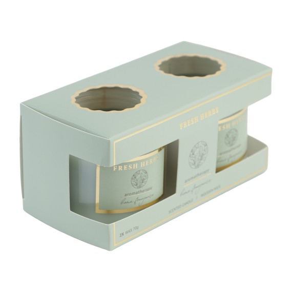 Свеча KOOPMAN SCENTED CANDLE S/2 6ASS SCENTS (645751) (CC5753000)