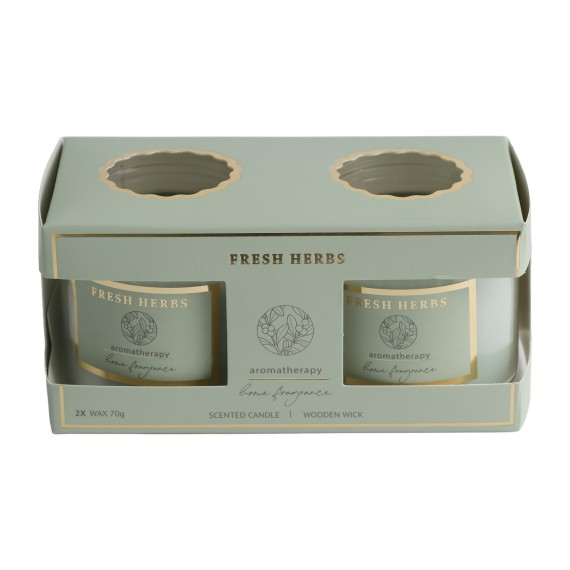 Свеча KOOPMAN SCENTED CANDLE S/2 6ASS SCENTS (645751) (CC5753000)