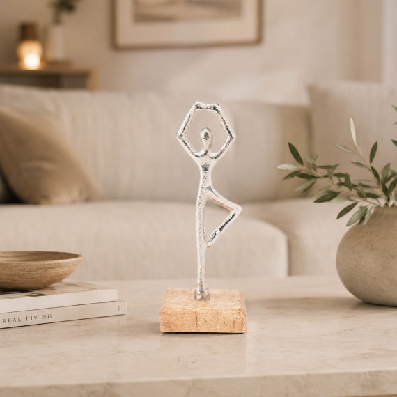 Decorative objects KOOPMAN STATUE 21CM 3ASS SILVER (049733) (A68120540)