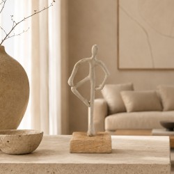 Decorative objects KOOPMAN STATUE 21CM 3ASS TAUPE (F7) (131018) (A68120560)
