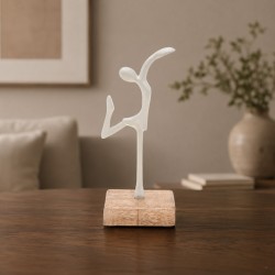 Decorative objects KOOPMAN STATUE 21CM 3ASS WHITE (130851) (A68120550)