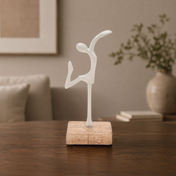 Decorative objects KOOPMAN STATUE 21CM 3ASS WHITE (130851) (A68120550)
