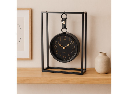 Настольные часы KOOPMAN TABLE CLOCK METAL BLACK (996174) (HZ1230040)