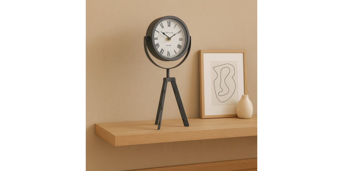 Սեղանի ժամացույց KOOPMAN TABLE CLOCK METAL ON 3 LEGS (962318) (HZ1003278)