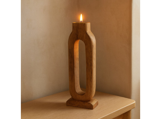 Candlestick KOOPMAN TEALIGHT HOLDER OVAL H30 L BURN (A68100060)