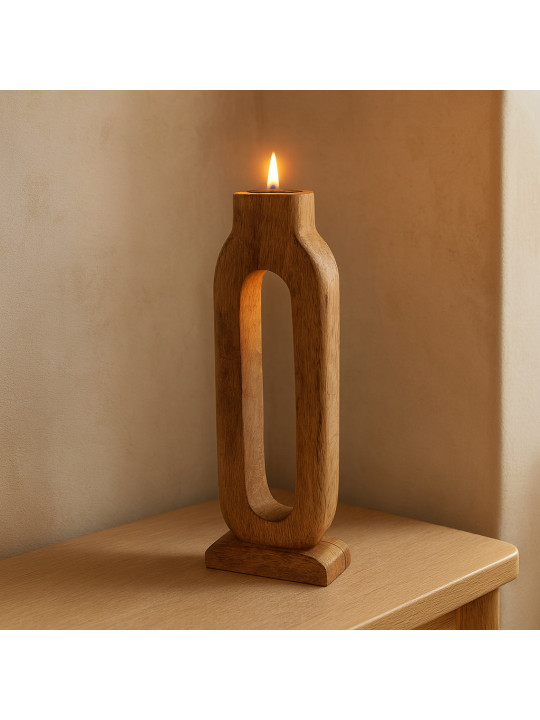 Candlestick KOOPMAN TEALIGHT HOLDER OVAL H30 L BURN (A68100060)
