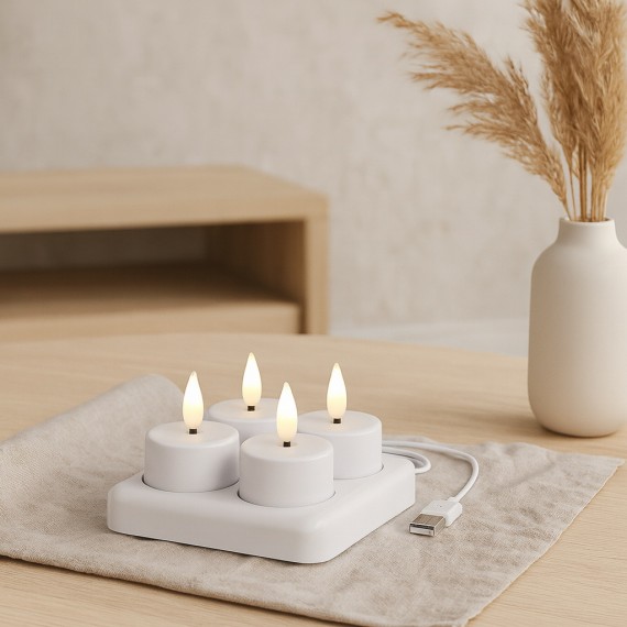 Candle KOOPMAN TEALIGHT WITH LED SET 4PCS+4PCS (637053)/(637039) (XX8114170/XX8114160)