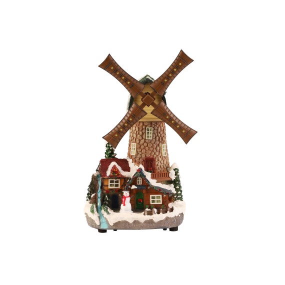 Ամանորյա դեկորատիվ առարկաներ KOOPMAN WINDMILL WITH LED 21X32CM (ABG101360)