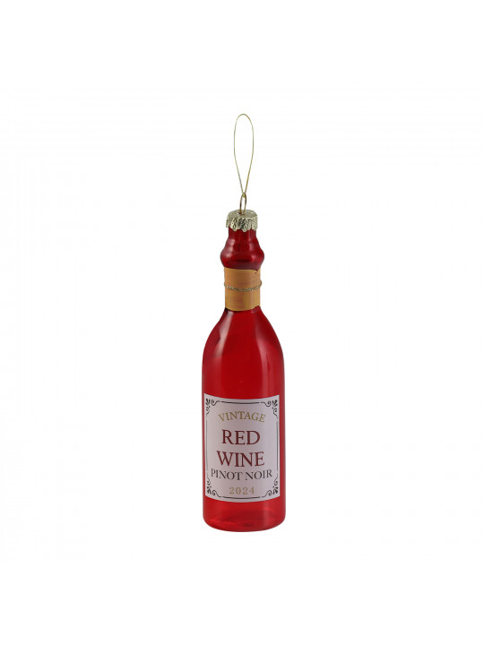 Ամանորյա դեկորատիվ առարկաներ KOOPMAN WINE BOTTLE HANGER 4ASS DESIGN (205825) (AHO002040)