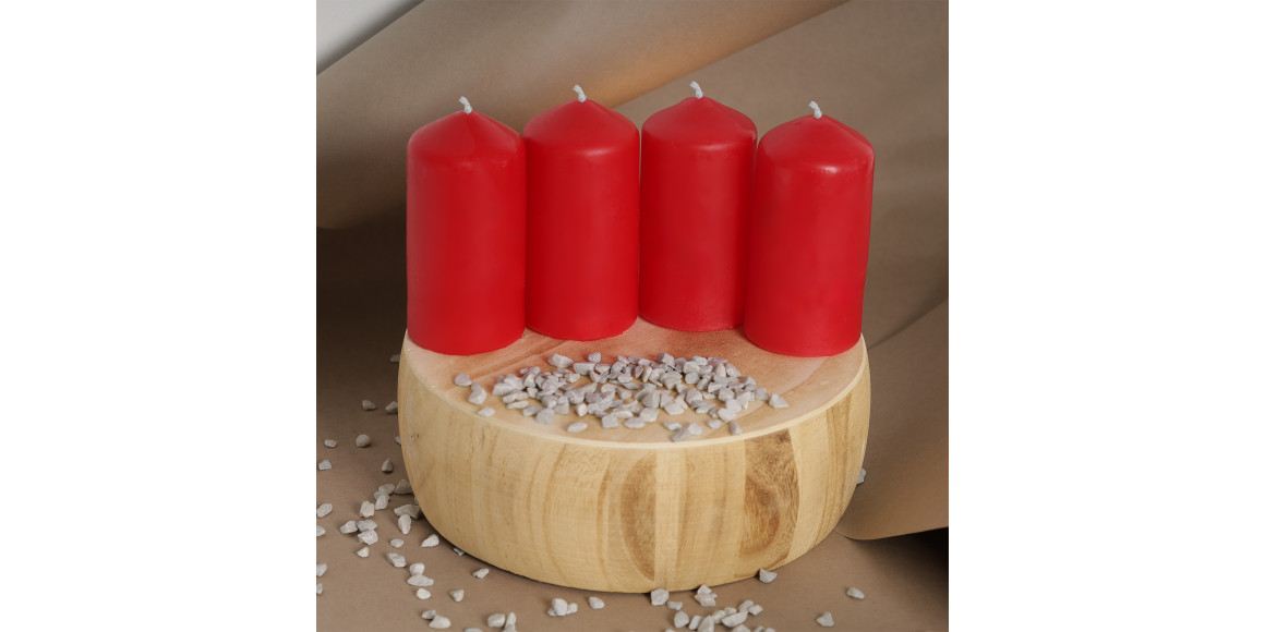 Candle WOC BIG RED 4 PCS 