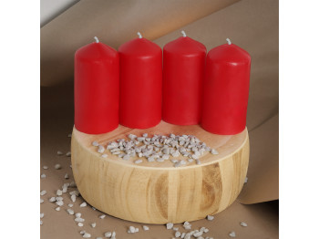 Candle WOC BIG RED 4 PCS 