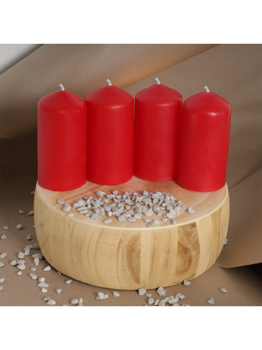 Candle WOC BIG RED 4 PCS 