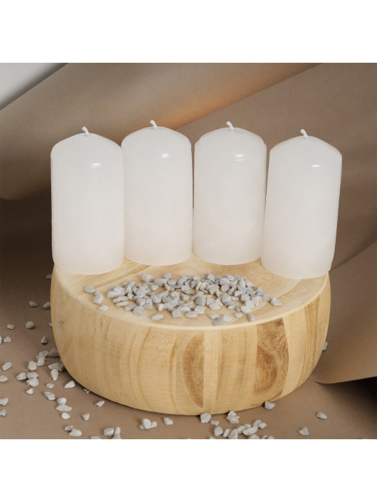 Candle WOC BIG WHITE 4 PCS 