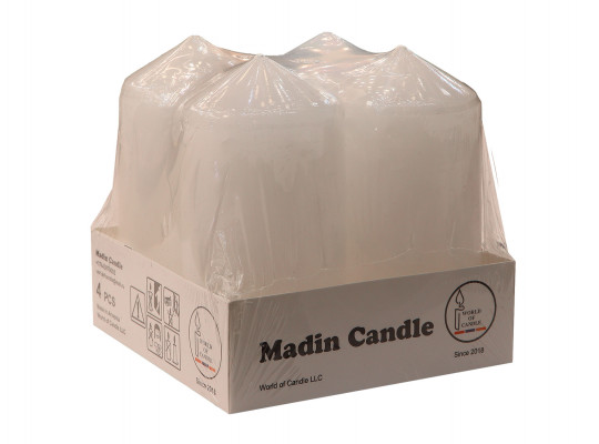 Candle WOC BIG WHITE 4 PCS 