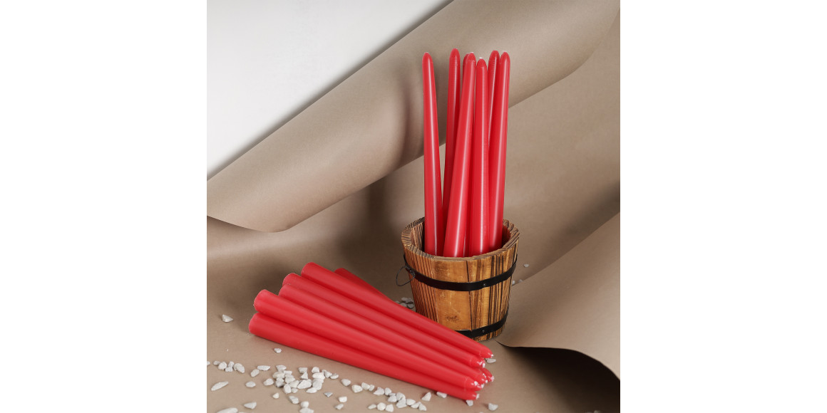 Candle WOC LONG RED 20 PCS 