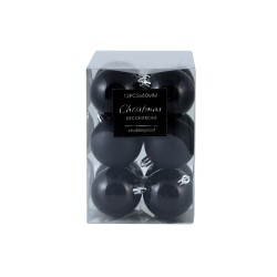 N/y decorate objects KOOPMAN XMAS BALL 12X60MM BLACK (CAN218040)