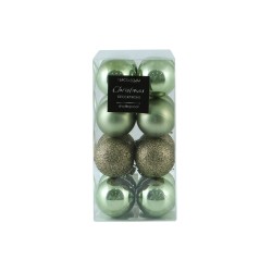 N/y decorate objects KOOPMAN XMAS BALL 16X50MM LIGHT GREEN (CAN217550)