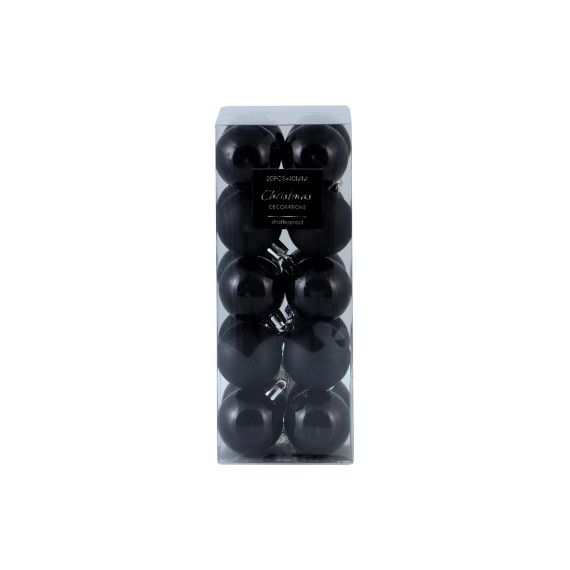 Новогодные декоративные аксессуары KOOPMAN XMAS BALL 20X40MM BLACK (CAN217040)