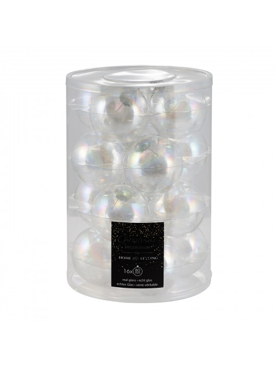 N/y decorate objects KOOPMAN XMAS BALL 80MM S16 IRRIDESCENT (163828) (ARB105070)