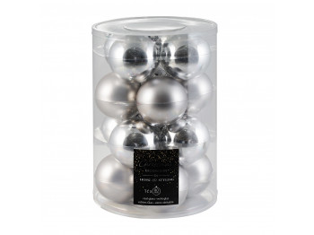 N/y decorate objects KOOPMAN XMAS BALL 80MM S16 SILVER (163767) (ARB105010)