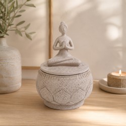 Decorative objects KOOPMAN YOGA LADY SITTING ON BOX 3ASS (376402) (095240520)