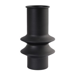 Ваза KOOPMAN VASE ZINC 140X140X245MM BLACK (577847) (FZ1002080)