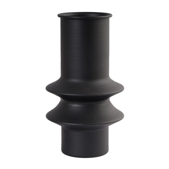 Ваза KOOPMAN VASE ZINC 140X140X245MM BLACK (577847) (FZ1002080)