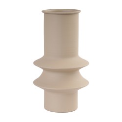 Ваза KOOPMAN VASE ZINC 140X140X245MM SAND (577779) (FZ1002060)