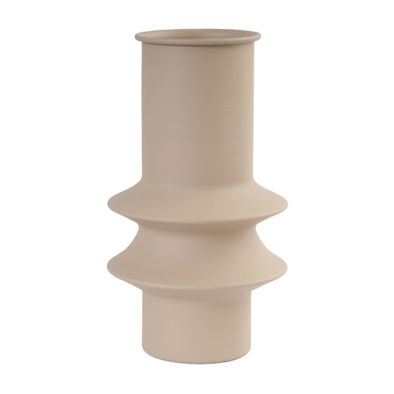 Vase KOOPMAN VASE ZINC 140X140X245MM SAND (577779) (FZ1002060)