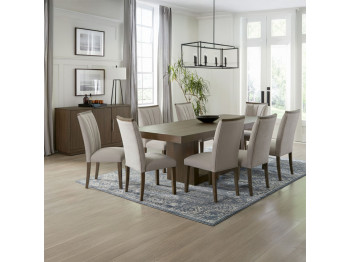Ճաշասեղանի հավաքածու HOMELEGANCE AMELIA 5764-96/B/S 1+8 COFFEE OAK (6) 